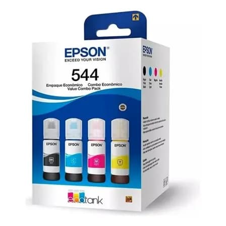 Foto de Kit 4 Tintas Epson 544 Originais Ecotank L3250 L3150 L3110 Kit