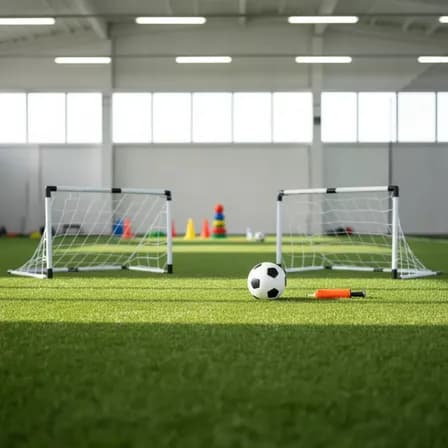 Foto de Kit Mini Golzinho Duas Trave Futebol Gol Infantil Bola
