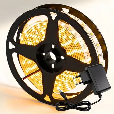Foto de Fita Led Amarela 2835 Quente 5m 300 Led Dupla Face Fonte Cor da luz Branco-quente IP20 Maffacioli