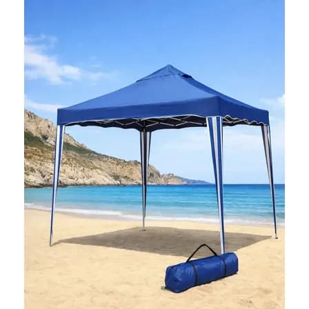 Foto de Gazebo articulado 3x3 tenda para praia aço cor azul