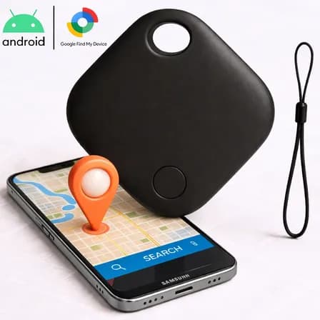 Foto de Mini Localizador Rastreador Smart Tag Gps Com Cordão Chaveiro Cor Preto Compatível Com Android Samsung Motorola Xiaomi Chrome Technology