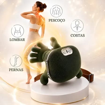 Foto de Massageador Pescoço Ombro Maozinha 3d Aquecimento Elétrico 127/220v Verde