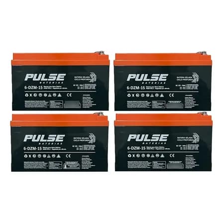 Foto de Kit 4 Bateria Bike Elétrica 12v 15ah 48v  Ciclo Profundo