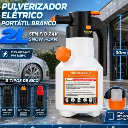 Foto de Pulverizador Elétrico de Espuma 2L VERUNTO para Lavagem Automotiva e Jardim