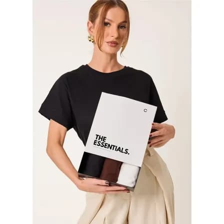 Foto de Kit 3 T-shirts Oversized Classic Algodão Cléa Store