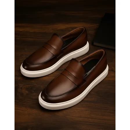 Foto de Sapato Masculino Mocassim Loafer Couro Casual Comfort Luxo