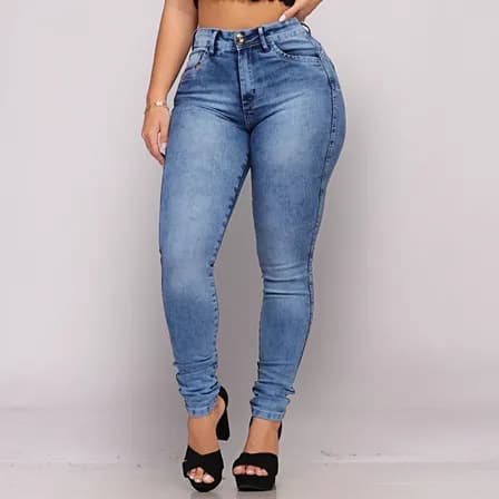 Foto de Calça Jeans Feminina Cós Alto Empina Bumbum Patria Brasil