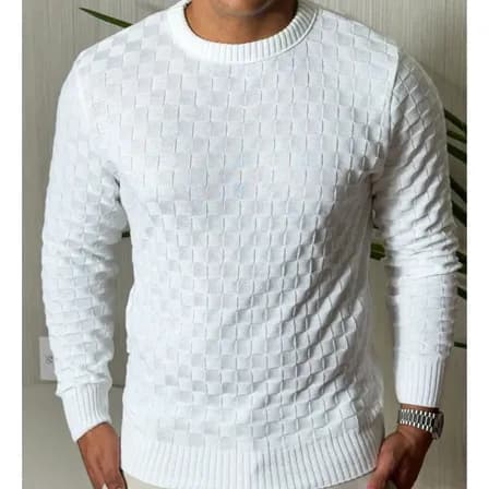 Foto de Suéter Masculino Lã Tricot Manga Longa Xadrez Blusa De Frio