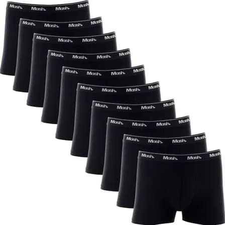 Foto de Kit Com 10 Cuecas Boxer Algodão Cotton Masculina Adulto Mash