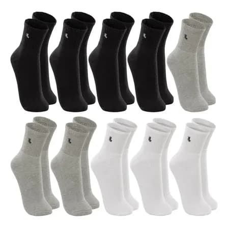 Foto de Kit 10 Pares Meia Lupo Original Masculina Cano Médio Algodão