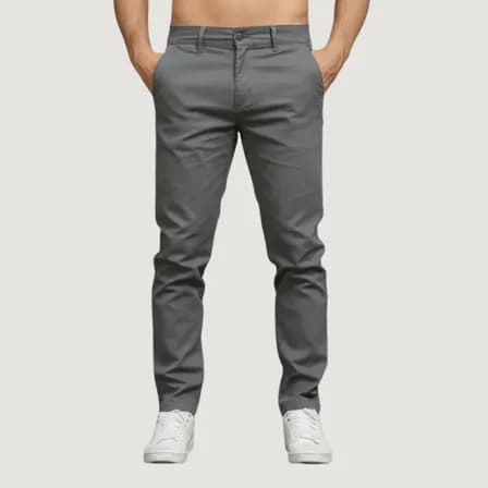Foto de Calça Sarja Masculina Bolso Faca E Embutido Esporte Fino