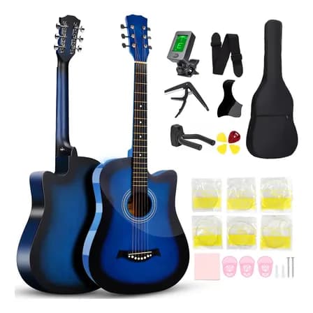 Foto de Kit 38in Violão Acústico Clássico Iniciante Afinador+estojo