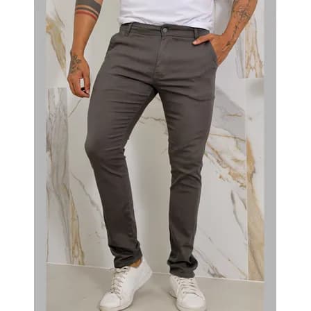 Foto de Calça Masculina Sarja Premium Esporte Fino Bolso Faca Lycra