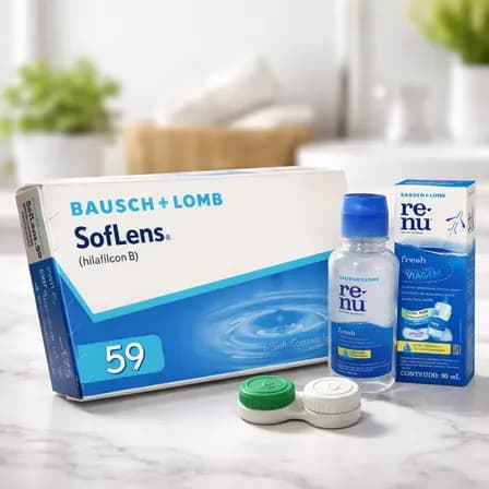 Foto de Lente De Contato Soflens 59 Bausch & Lomb Com Renu 60ml