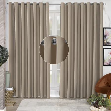 Foto de Cortina Blackout Tecido Grosso 2,80x2,30 Porta Sala Quarto