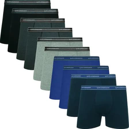 Foto de Kit 10 Cuecas Box Lupo Algodão Boxer Masculina Cotton